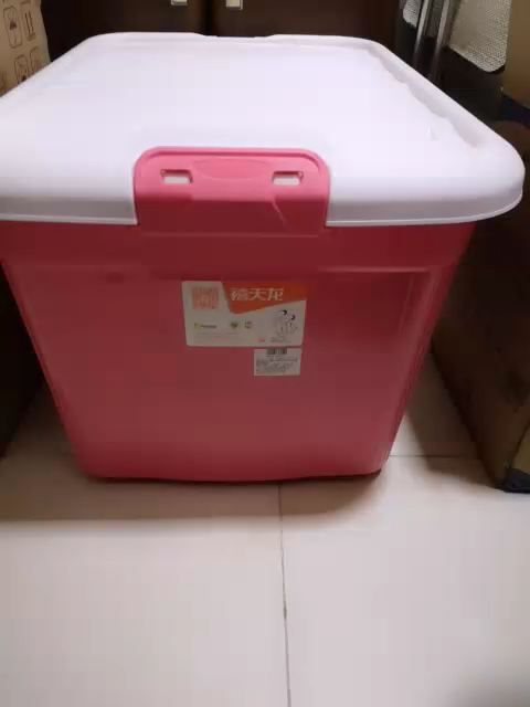 禧天龙citylong60L特大号塑料收纳箱玩具衣服装被子塑料收纳箱整理箱 红色晒单图