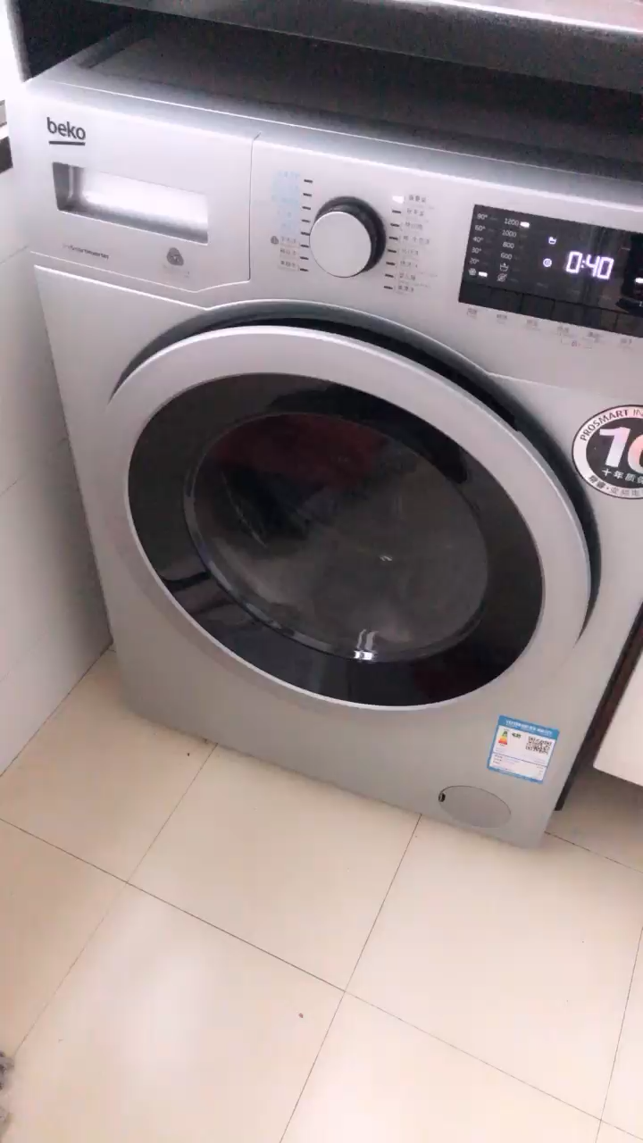 倍科(beko) ECWD85SI 8公斤洗衣机洗干一体机 烘干一体机 洗烘一体机 烘洗一体 变频滚筒洗衣机烘干（银色）晒单图