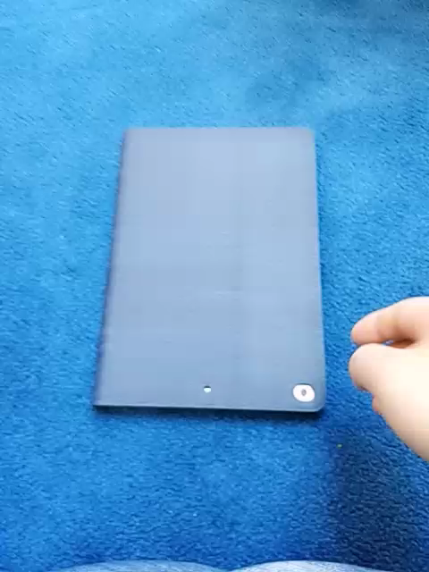 2018新iPad保护套 9.7英寸平板电脑 2017iPad保护壳 intermail 轻薄防摔皮套可做支架树脂纹 藏青色晒单图