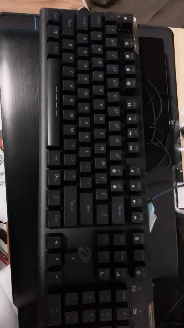 达尔优（dareu）EK815 104键橙色背光机械键盘 黑色红轴晒单图